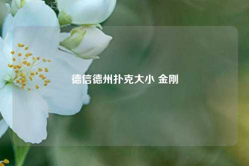德信德州扑克大小 金刚