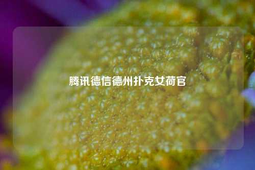 腾讯德信德州扑克女荷官