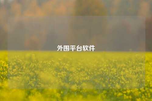 外围平台软件