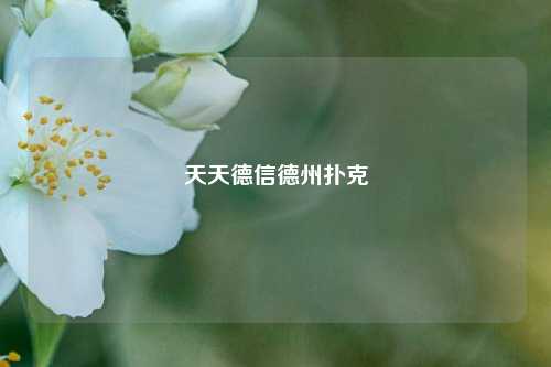 天天德信德州扑克